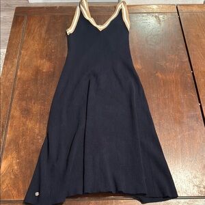 Elegant Black Dress with Gold Accents